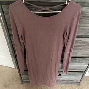 Mauve long sleeve bodycon Sz medium